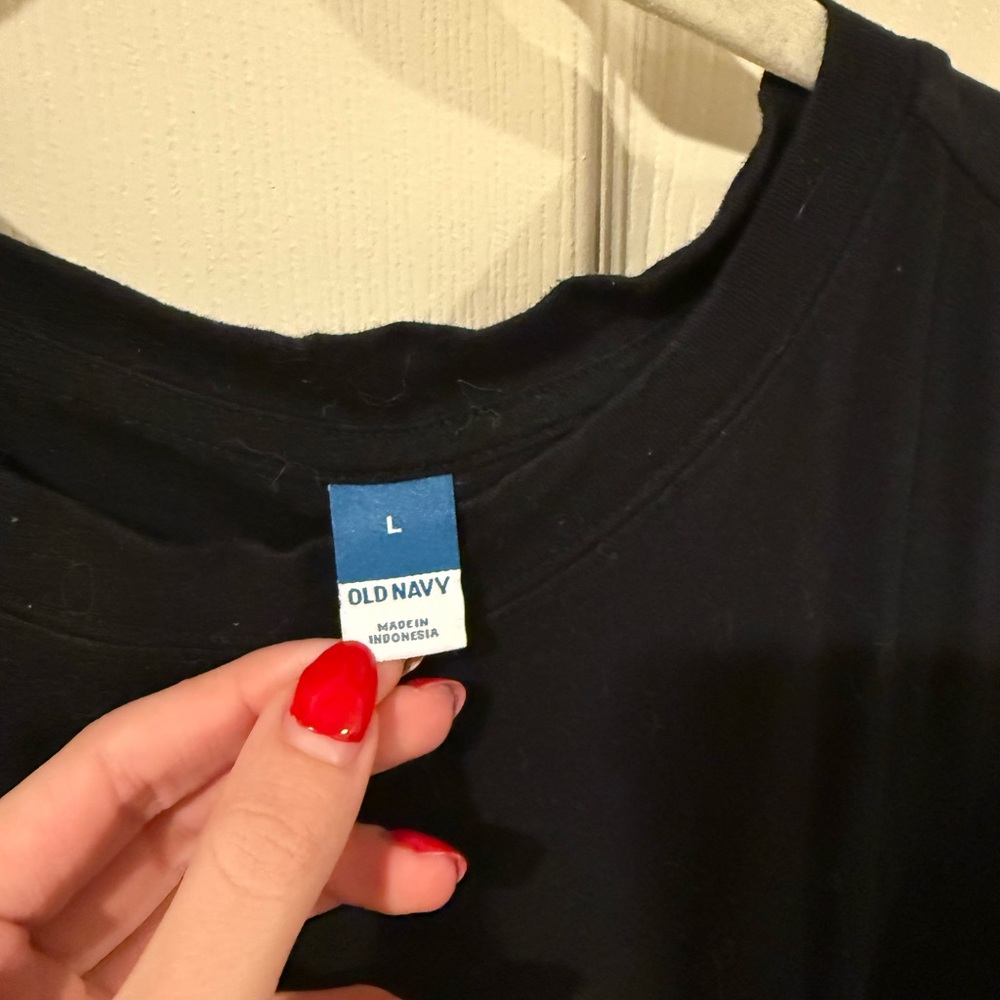 Old Navy Black Short Sleeve Tee Dress - Picture 3 of 3